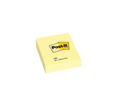 Blocco foglietti - 653 - giallo Canary - 38 x 51 mm - 100 fogli - conf. 12 pezzi - Post-it - 7100296172 - 4064035092290 - DMwebShop