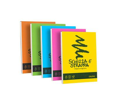 Blocco Schizza e Strappa - A4 - 210 x 297 mm - 50 gr - 150 fogli - conf. 5 pezzi - Favini - A200704 - 32637A - DMwebShop