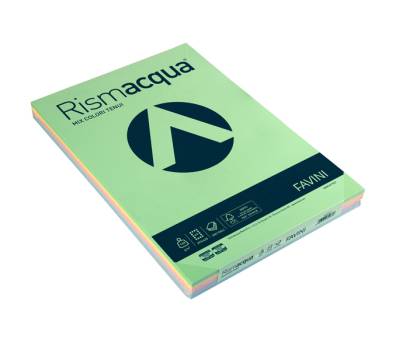 Carta Rismacqua - A3 - 140 gr - mix 5 colori - conf. 200 fogli - Favini - A65X223 - 8007057621471 - DMwebShop