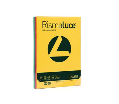 Carta Rismaluce - A4 - 200 gr - mix 8 colori - conf. 125 fogli - Favini - A67X114 - 8007057629347 - DMwebShop