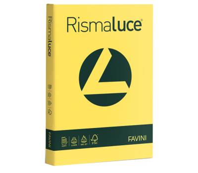 Carta Rismaluce - A4 - 200 gr - giallo sole 53 - conf. 125 fogli - Favini - A67B104 - 8007057616149 - DMwebShop