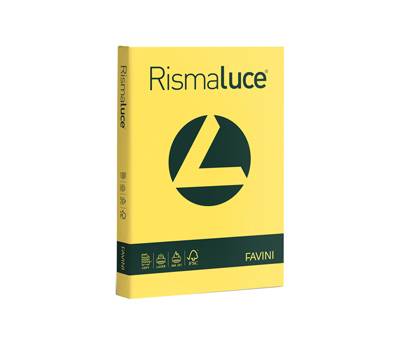 Carta Rismaluce - A4 - 200 gr - giallo sole 53 - conf. 125 fogli - Favini - A67B104 - 8007057616149 - DMwebShop