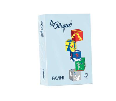 Carta Le Cirque - A4 - 80 gr - celeste pastello 101 - conf. 500 fogli - Favini - A71T504 - 8025478320018 - DMwebShop