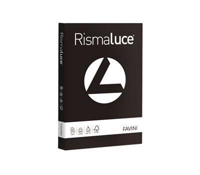 Carta Rismaluce - A4 - 200 gr - nero 63 - conf. 125 fogli - Favini - A67A134 - 8007057619355 - DMwebShop