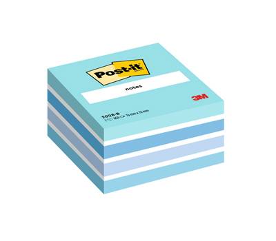 Blocco foglietti Cubo - 76 x 76 mm - acqua, bianco, blu uova di pettirosso, blu jeans, blu paradiso - 450 fogli - Post-it - 7100172385 - 4001895872792 - DMwebShop