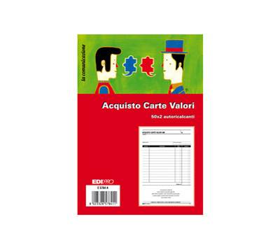 Blocco acquisto valori bollati - 50/50 fogli autoricalcanti - 23 x 15 cm - Edipro - E5784A - 8023328578411 - DMwebShop