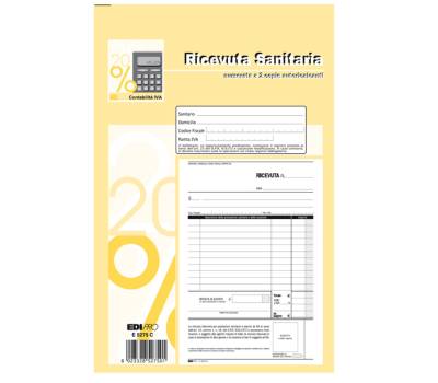 Blocco ricevute sanitarie numerate - 50-50 fogli autoricalcanti - 23 x 15 cm - Edipro - E5275C - 8023328527501 - DMwebShop