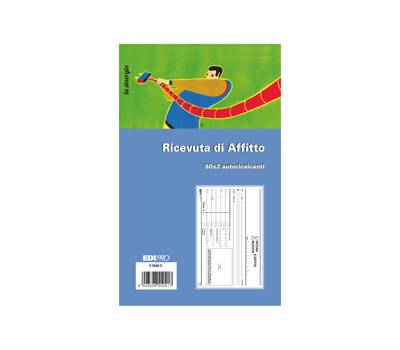 Blocco ricevute d'affitto - 50-50 fogli autoricalcanti - 9,9 x 17 cm - 50 fogli - Edipro - E5504C - 8023328550417 - DMwebShop