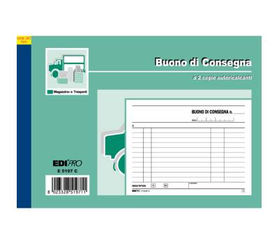 Blocco buoni di consegna - 50-50 fogli autoricalcanti - 12 x 17,5 cm - Edipro - E5197C - 8023328519711 - DMwebShop