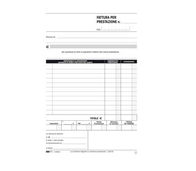 Blocco fatture professionisti - 50-50 fogli autoricalcanti - 23 x 15 cm - Edipro - E5266A - 8023328526610 - DMwebShop