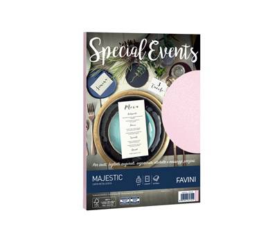 Carta metallizzata Special Events - A4 - 120 gr - rosa - conf. 20 fogli - Favini - A69S154 - 8007057617252 - DMwebShop