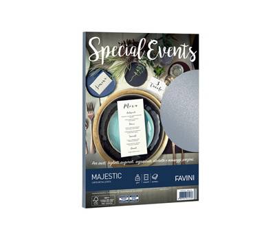 Carta metallizzata Special Events - A4 - 120 gr - argento - conf. 20 fogli - Favini - A69U154 - 8007057617276 - DMwebShop