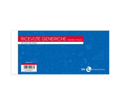Blocco ricevute generiche - 10 x 22 cm - 100 fogli - conf. 5 pezzi - BM - 0100088 - 8008234000881 - DMwebShop