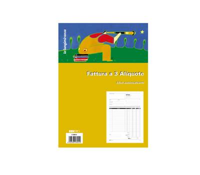 Blocco fatture 3 aliquote Iva - 33 fogli 3 copie autoricalcanti - 29,7 x 21 cm - Edipro - E5304A - 8023328530419 - DMwebShop