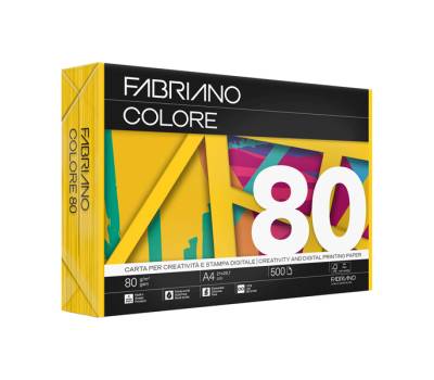 FabrianoColore - A4 - 80 gr - colori forti giallo - conf. 500 fogli - Fabriano - 74621297 - 8001348233978 - DMwebShop