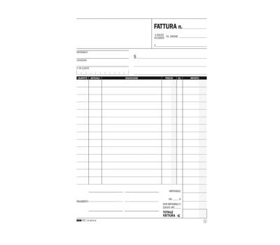 Blocco fattura 1 aliquota - 33 fogli 3 copie autoricalcanti - 23 x 14,8 cm - Edipro - E5273CT - 8023328527327 - DMwebShop