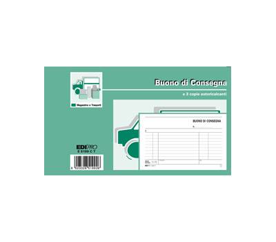 Blocco buoni consegna - 33 fogli 3 copie autoricalcanti - 10 x 17 cm - Edipro - E5199CT - 8023328519926 - DMwebShop