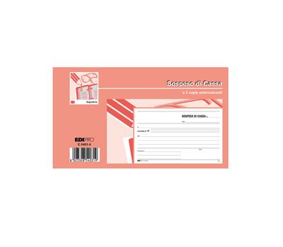 Blocco sospeso di cassa - 50 fogli 2 copie autoricalcanti - 10 x 17 cm - Edipro - E5403A - 8023328540319 - DMwebShop