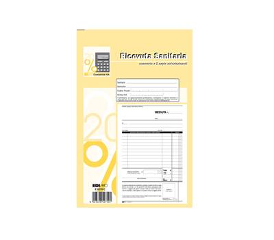 Blocco ricevute sanitarie numerate 50,50 fogli autoautoricalcanti 23 x 15 cm - 3970