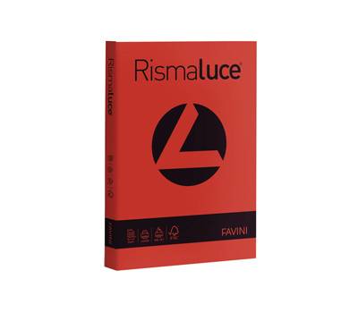 Carta Rismaluce A4,200 gr rosso scarlatto 61 conf 125 fogli Favini A67C104 - 5743