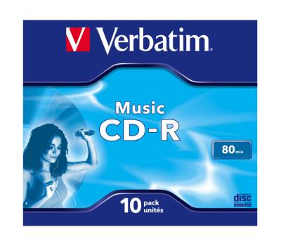 Scatola 10 CD-R Music Live It! Serigrafato - colorato - 80min - Verbatim - 43365 - 23942433651 - DMwebShop