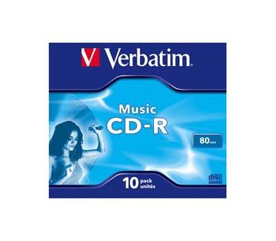 Scatola 10 CD-R Music Live It! Serigrafato - colorato - 80min - Verbatim - 43365 - 23942433651 - DMwebShop