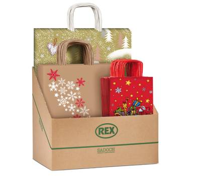 Shopper natale - fantasie assortite - Sadoch - expo 100 pezzi - Rex Sadoch - SCNEBBNAT -  - DMwebShop