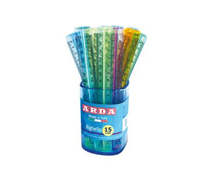 Barattolo 50 righelli - 15 cm - colori trasparenti assortiti - Arda - 282C - 8003438002822 - DMwebShop
