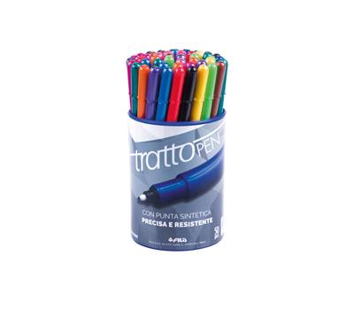 Pennarello fineliner Pen - 0,5 mm - colori assortiti - barattolo 50 pezzi - Tratto - 807100 - 8000825807107 - DMwebShop