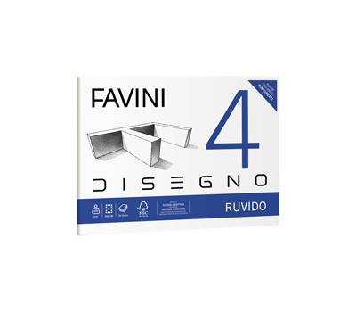 Album conf. 5 pezzi - Favini 4 - 24 x 33 cm - 220 gr - 20 fogli - ruvido - A168504 - 8007057331110 - DMwebShop