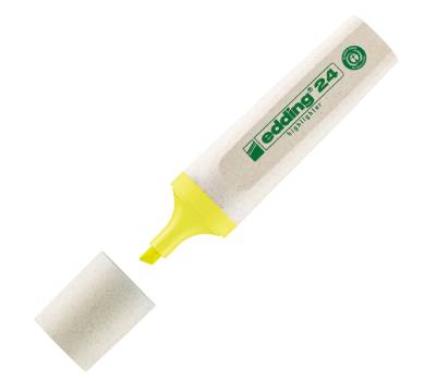 Evidenziatore 24 EcoLine - punta a scalpello - tratto 2 - 5 mm - giallo - conf. 10 pezzi - Edding - 4-24005 - 4004764917600 - DMwebShop