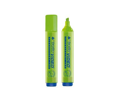 Evidenziatore Video - punta a scalpello - da 1 - 5 mm - lime - conf. 12 pezzi - Tratto - 830209 - 8000825007903 - DMwebShop