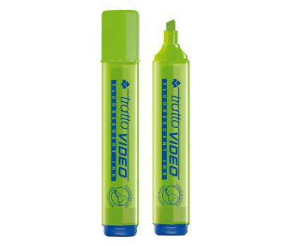 Evidenziatore Video - punta a scalpello - da 1 - 5 mm - lime - conf. 12 pezzi - Tratto - 830209 - 8000825007903 - DMwebShop