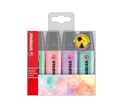 Evidenziatore Boss Original Pastel - punta a scalpello - tratto 2 - 5 mm - colori assortiti - busta 4 pezzi - Stabilo - 70/4-2 - 4006381492867 - DMwebShop Evidenziatore Boss Original Pastel - punta a scalpello - tratto 2 - 5 mm - colori assortiti - busta 4 pezzi - Stabilo - 70/4-2 - 4006381492867 - DMwebShop