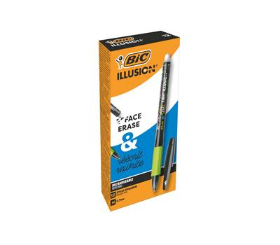 Penna sfera Gelocity Illusion - gel cancellabile - punta 0,7 mm - nero - conf. 12 pezzi - Bic - 943441 - 516523 - 3086123735415 - DMwebShop