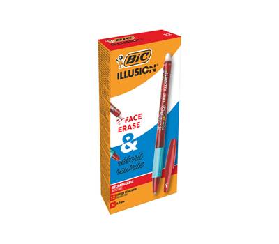 Penna sfera Gelocity Illusion - gel cancellabile - punta 0,7 mm - rosso - conf. 12 pezzi - Bic - 943442 - 516524 - 3086123735422 - DMwebShop