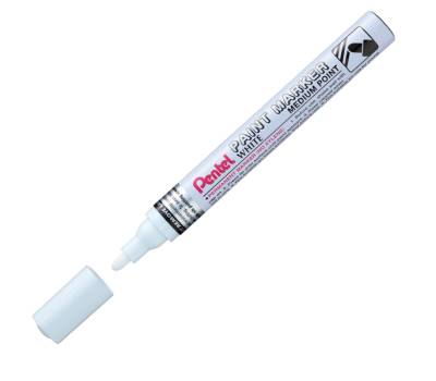 Marcatore Paint Marker Linea Amiko - punta media - 4,5 mm - bianco - Pentel - MMP10-W - 884851025340 - DMwebShop