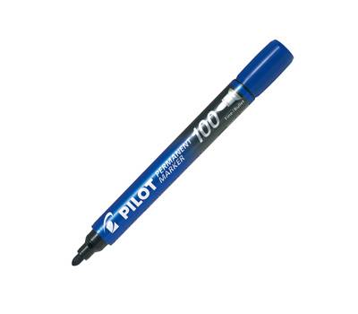 Marcatore permanente Markers 100 - punta tonda - 4,5 mm - blu - conf. 12 pezzi - Pilot - 002706 - 4902505511110 - DMwebShop