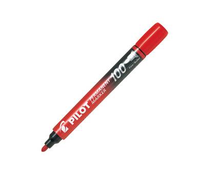 Marcatore permanente Markers 100 - punta tonda - 4,5 mm - rosso - conf. 12 pezzi - Pilot - 002707 - 4902505511103 - DMwebShop