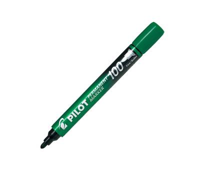 Marcatore Permanente Markers 100 - punta tonda - 4,5 mm - verde - conf. 12 pezzi - Pilot - 002708 - 4902505511127 - DMwebShop