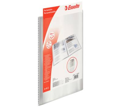 Portalistini personalizzabile - 22 x 30 cm - 100 buste antiriflesso - trasparente - Esselte - 395471040 - 8004157571040 - DMwebShop