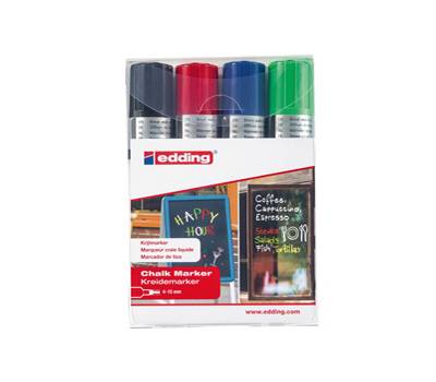 Marcatore a gesso liquido 4090 punta scalpello da 4 a 15 mm astuccio 4 pezzi - 18172