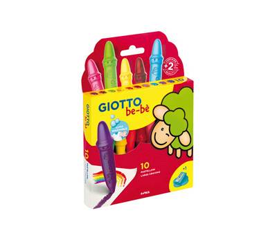 Pastelli cera super lunghezza 7,5 mm con diametro 11 mm colori assortiti astuccio 10 superpastelloni Giotto F477900 - 1307