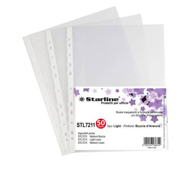 Buste forate Light - buccia - 22 x 30 cm - trasparente - conf. 50 pezzi - Starline - 662208stl - DMwebShop