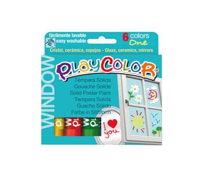 Tempera solida in stick Playcolor astuccio da 6 stick - 18425