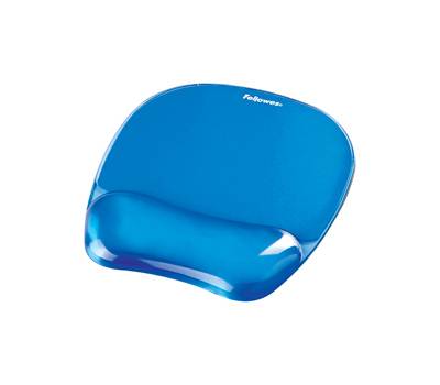 Mousepad con poggiapolsi in gel - blu trasparente - Fellowes - 9114120 - 77511911415 - DMwebShop