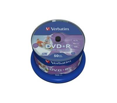 Scatola 50 DVD+R - stampabile - 4,7 Gb - Verbatim - 43512 - 23942435129 - DMwebShop