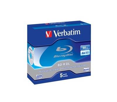 Scatola 5 DVD Blu Ray BD-R SL - Jewel Case - Bianco-Blu - 50 Gb - Verbatim - 43748 - 23942437482 - DMwebShop