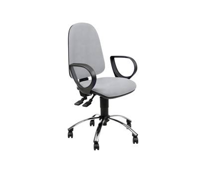 Sedia OPERATIVA Jupiter - JPLY-BRJ-PT - vera pelle - grigio chiaro - con braccioli - Unisit - JPLY/BRJ/PT - DMwebShop