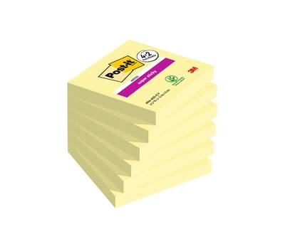 Blocco foglietti Super Sticky 76 x 76 mm 90 fogli giallo canary conf 6 blocchi Post it 7100259321 - 6068